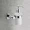 Soap Dispenser, Wall Mounted, Round, Frosted Glass